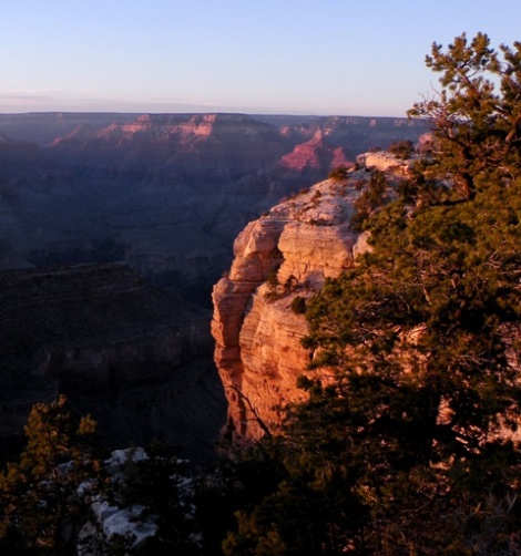 Sunset on Grand Canyon Rocks