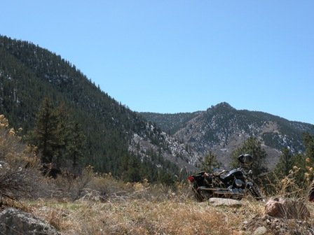 Yamaha Motorcycle Touring the Poudre River